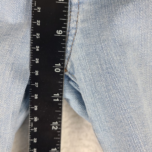 Madewell Jeans Womens 29 Light Wash Blue 9" High Rise Skinny Distress - Picture 5 of 14